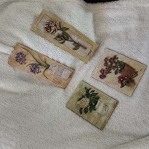 4 Floral Decorative Wall Art